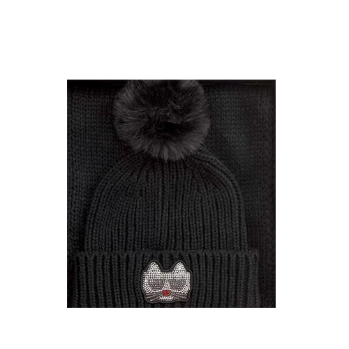 KARL LAGERFELD PARIS Disco Choupette Faux-Fur Pom-Pom Beanie & Scarf Gift Set KARL LAGERFELD PARIS Disco Choupette Faux-Fur Pom-Pom Beanie  main image 2